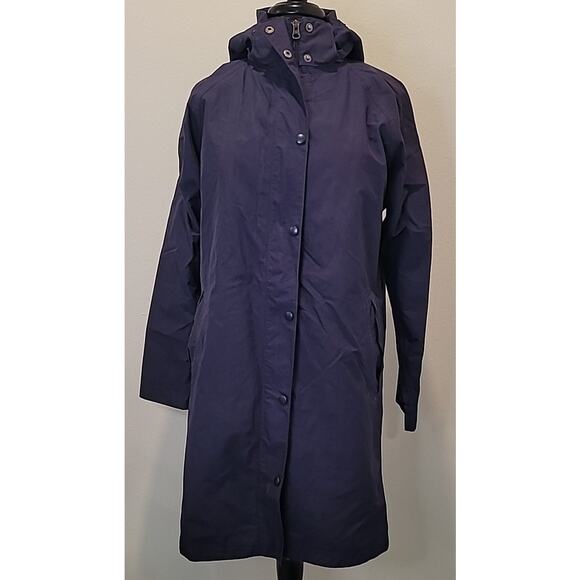 LL Bean Women’s Waterproof Rain Coat – Medium – Blue Hooded Jacket –Style #0CCF6 - Picture 1 of 5